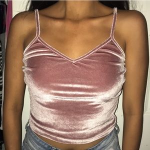 Pink Velvet tank top
